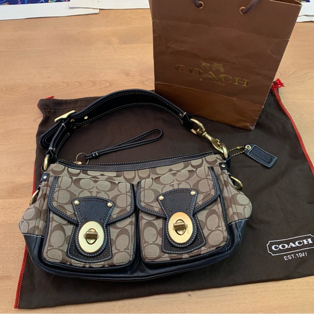 Coach Legacy Signature Pocket Shoulder Bag